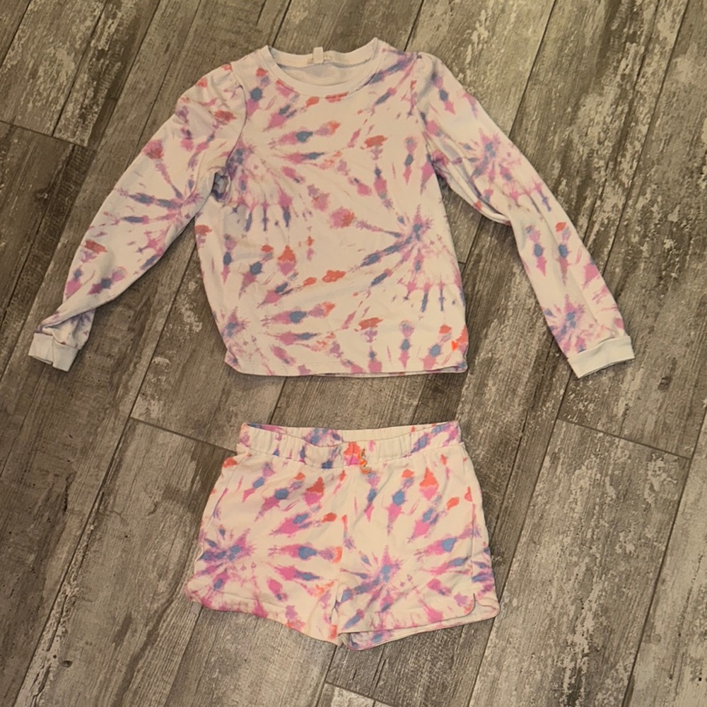 Kids Tie-Dye Matching Set - Pink and Purple